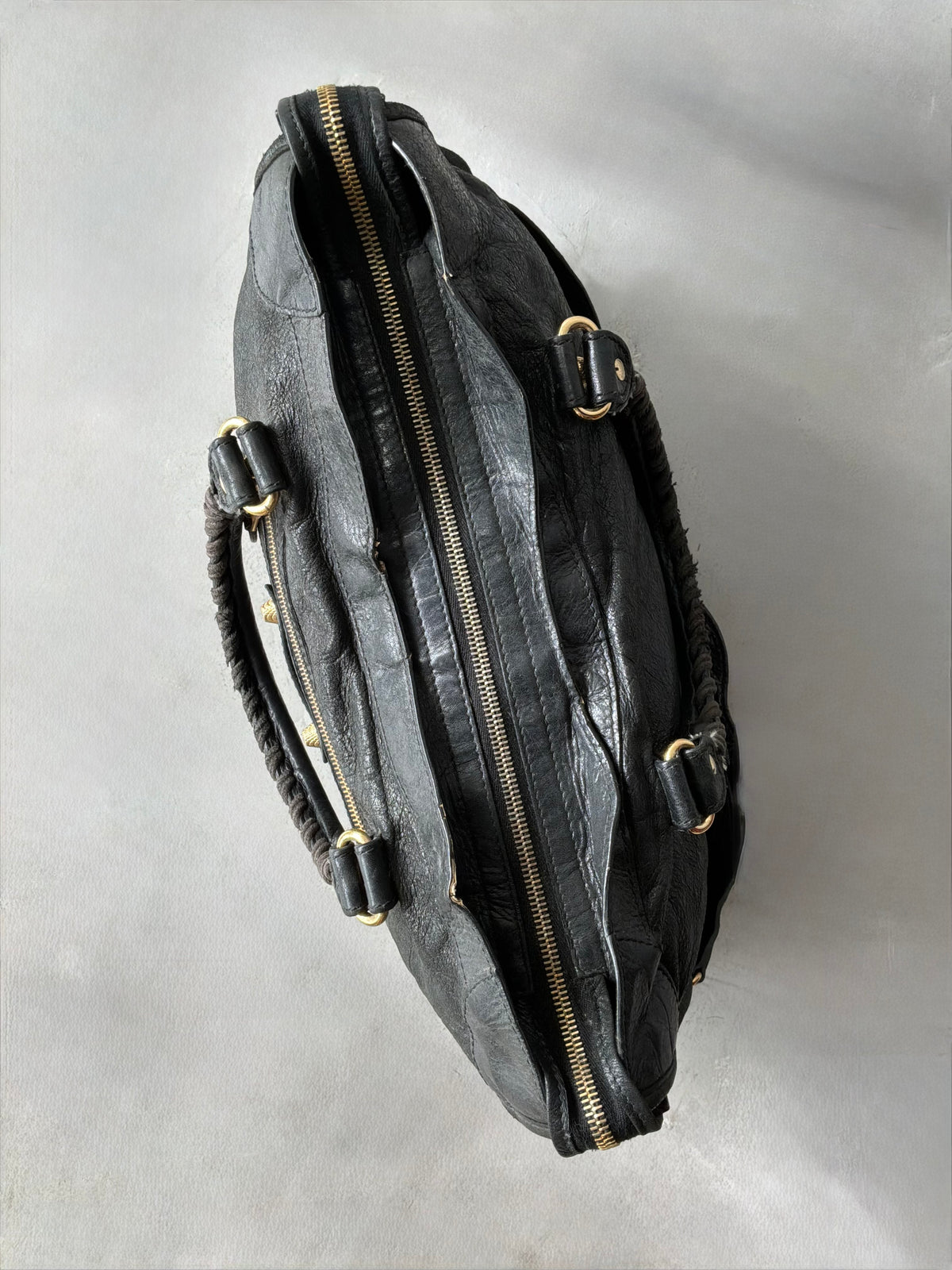 Balenciaga Classic City Black on Gold Giant 21 Lambskin Bag