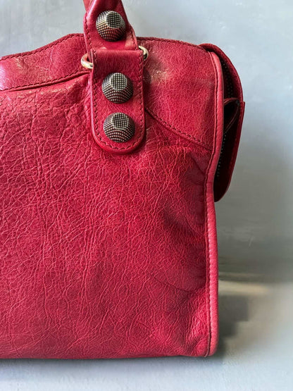 Balenciaga Classic City Giant 21 Bronze Red Lambskin Bag