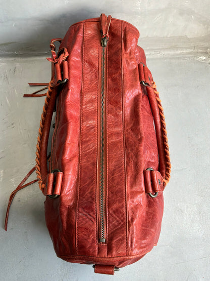 Balenciaga City Twiggy Brown/Orange Brass Hardware