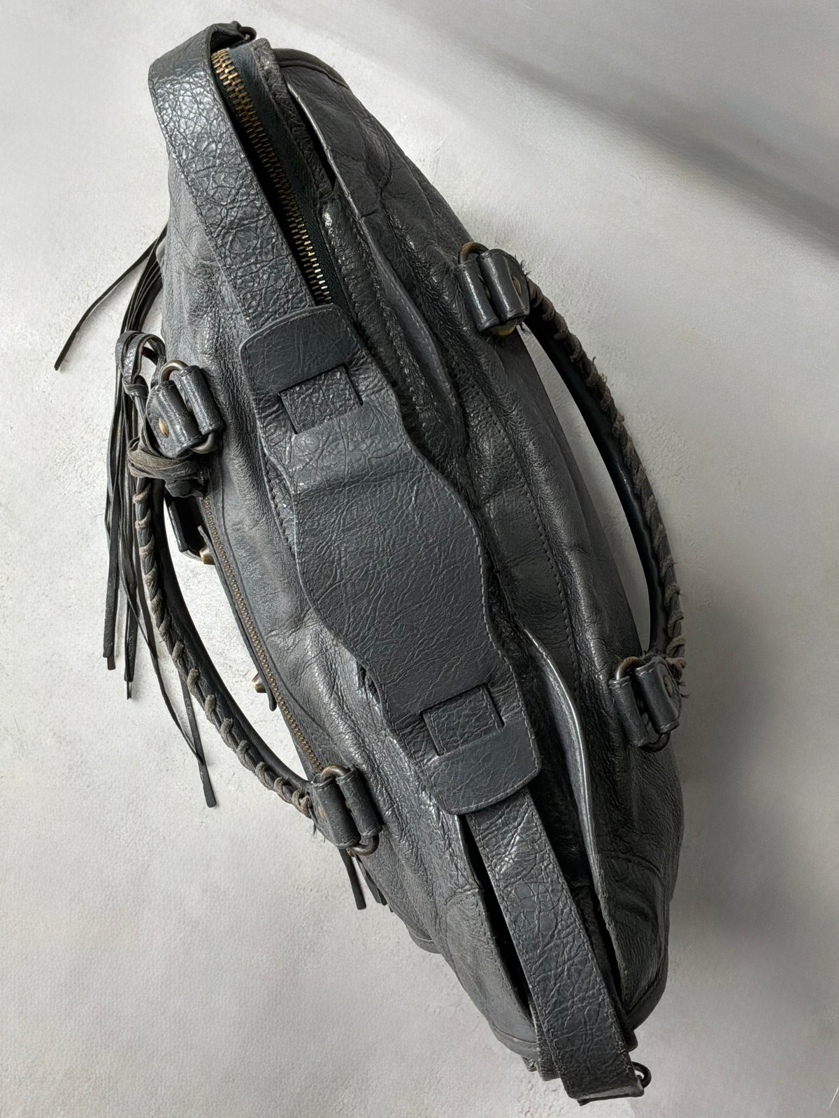 Balenciaga Classic City Gray on Brass Lambskin Bag