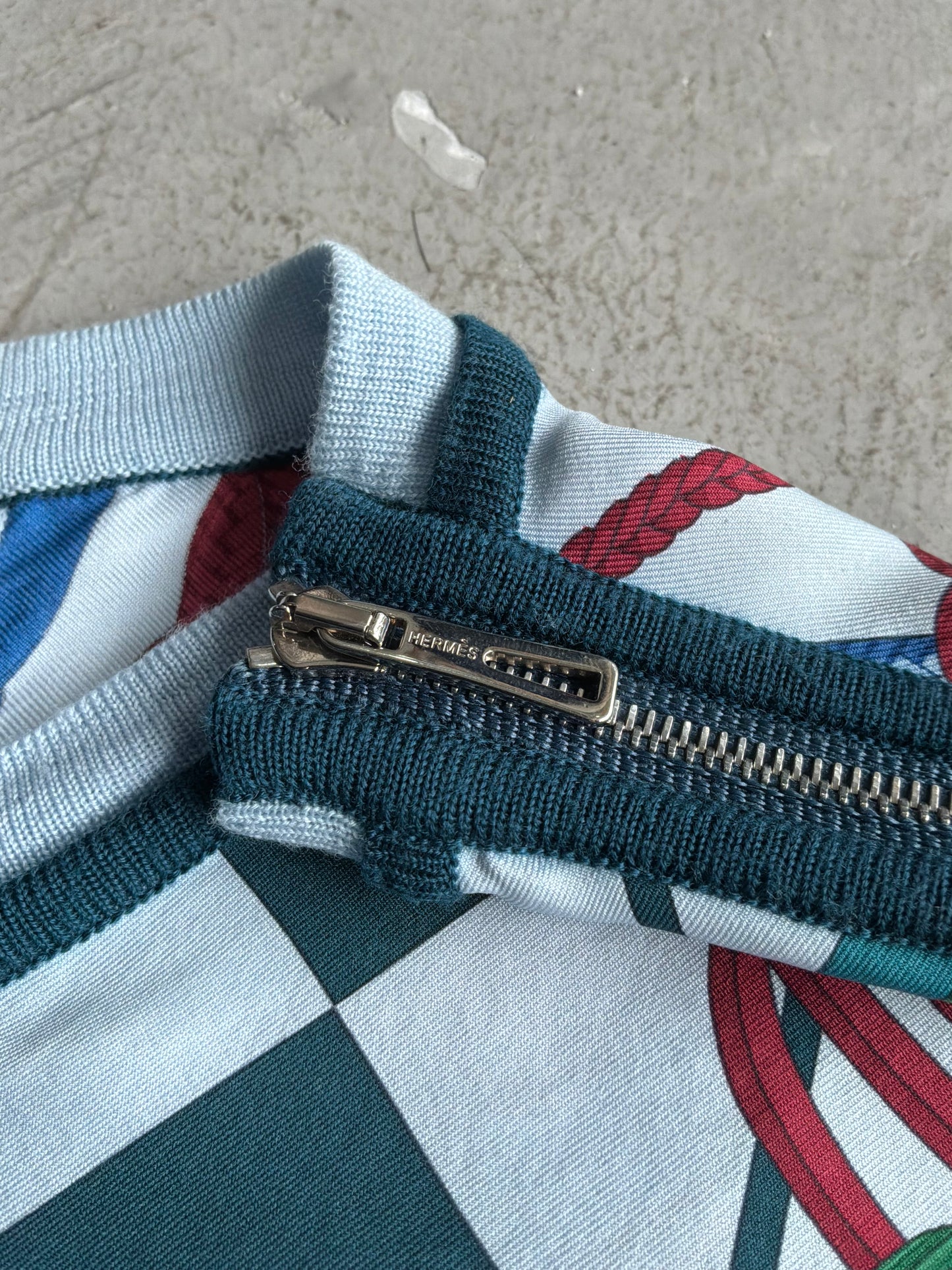 Hermes Margiela Era Shoulder Zip Blue Vest