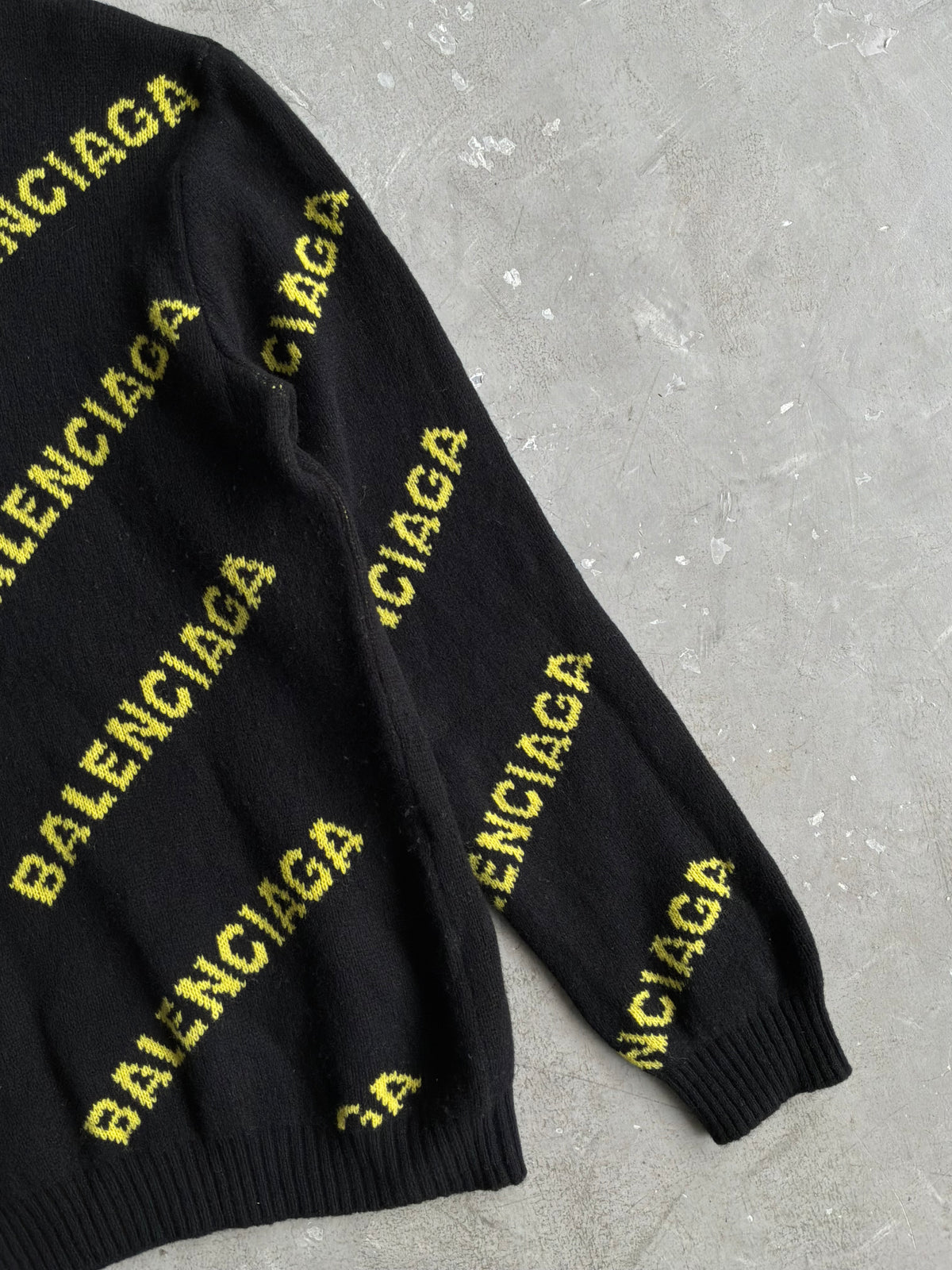 Balenciaga All Over Print Knit Crewneck