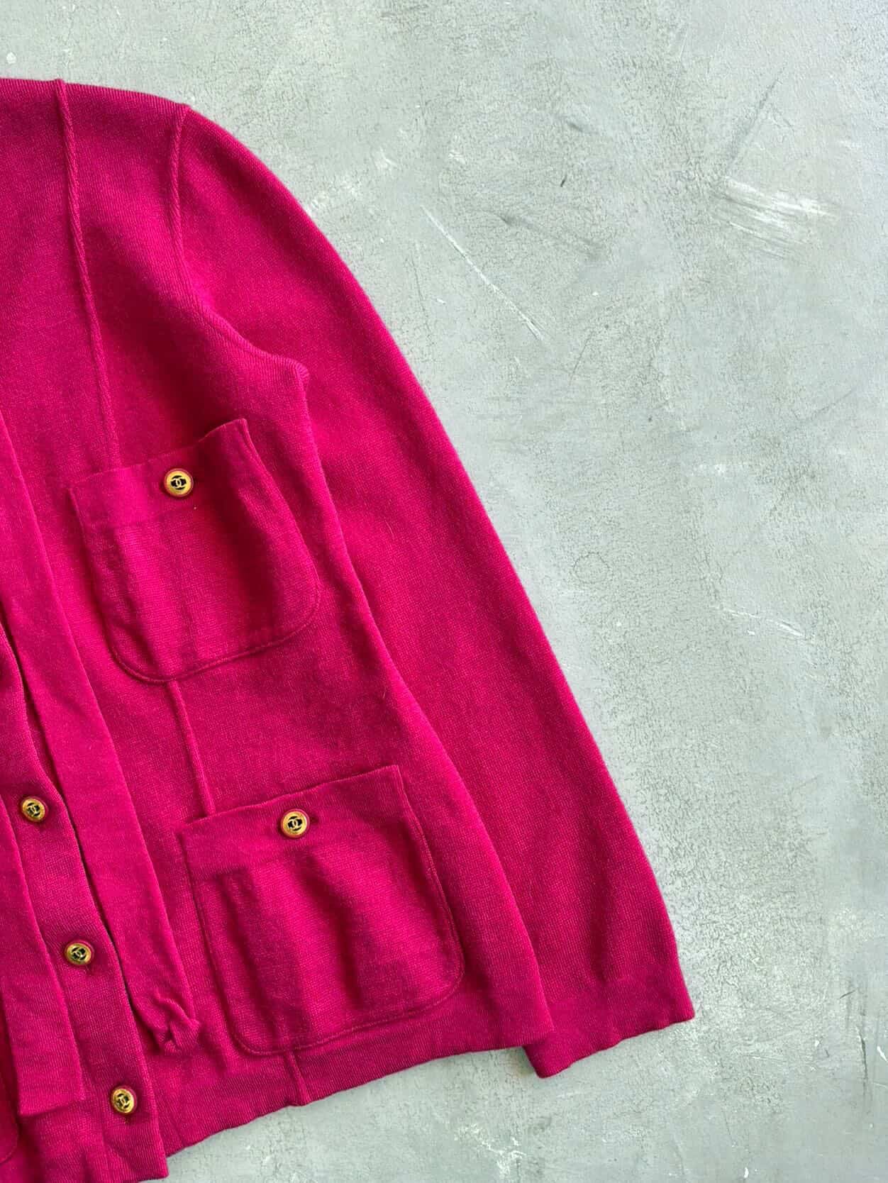 1993 Chanel Boutique Gold Buttons Cardigan