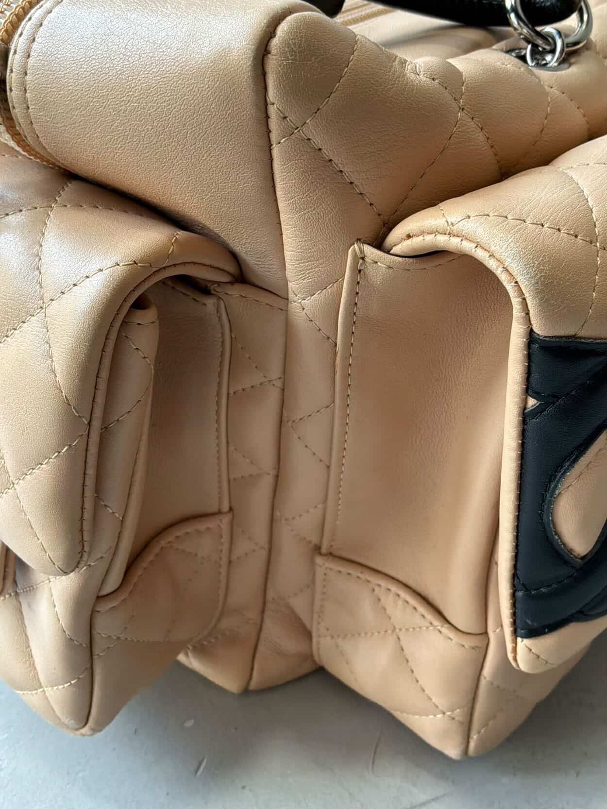 Chanel Cambon Ligne Beige Reporter Bag