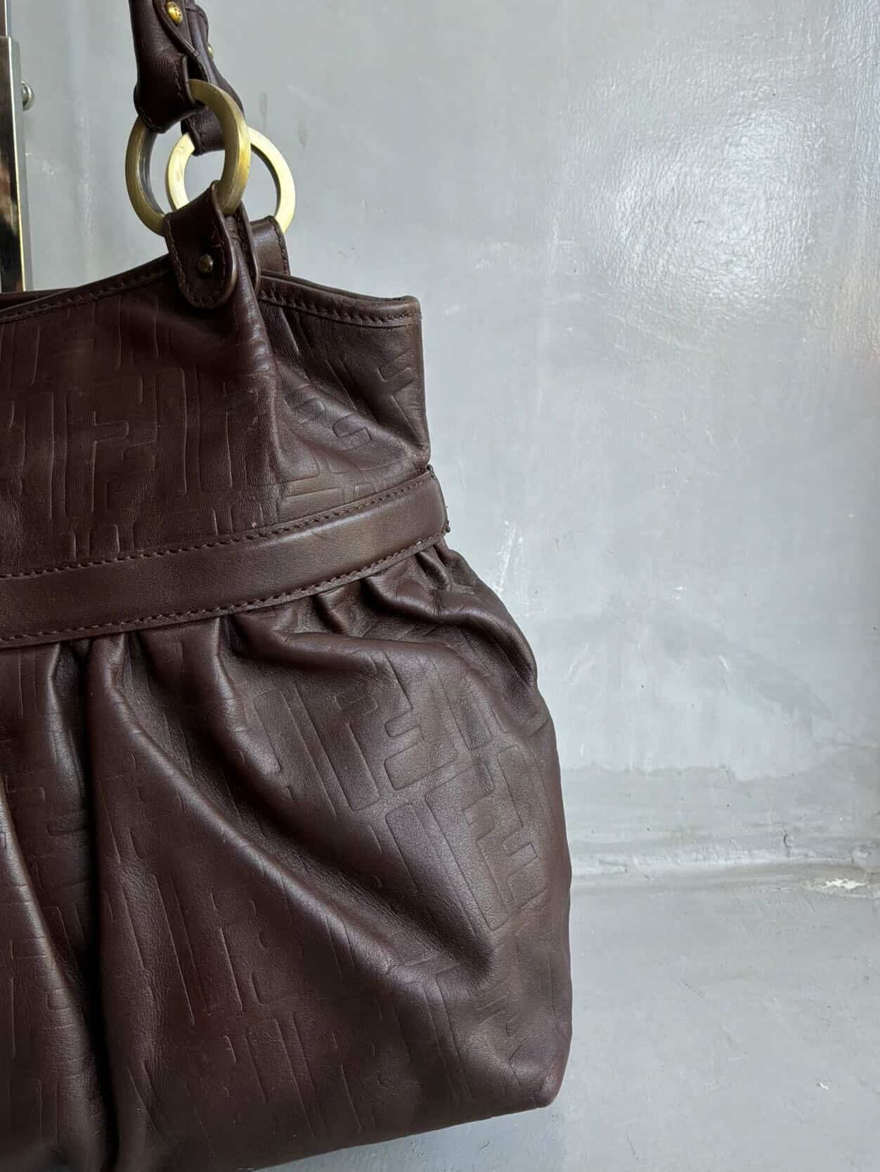 Fendi Leather Monogram Chef Bag