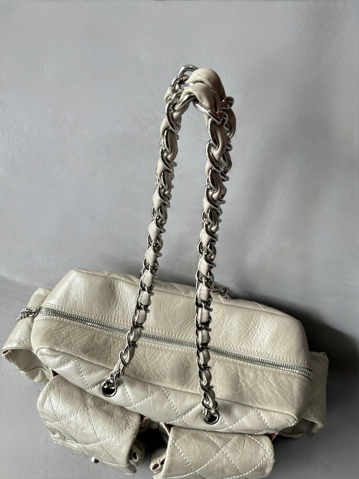 Rare Chanel Cambon Ligne Chain Reporter Lambskin Bag