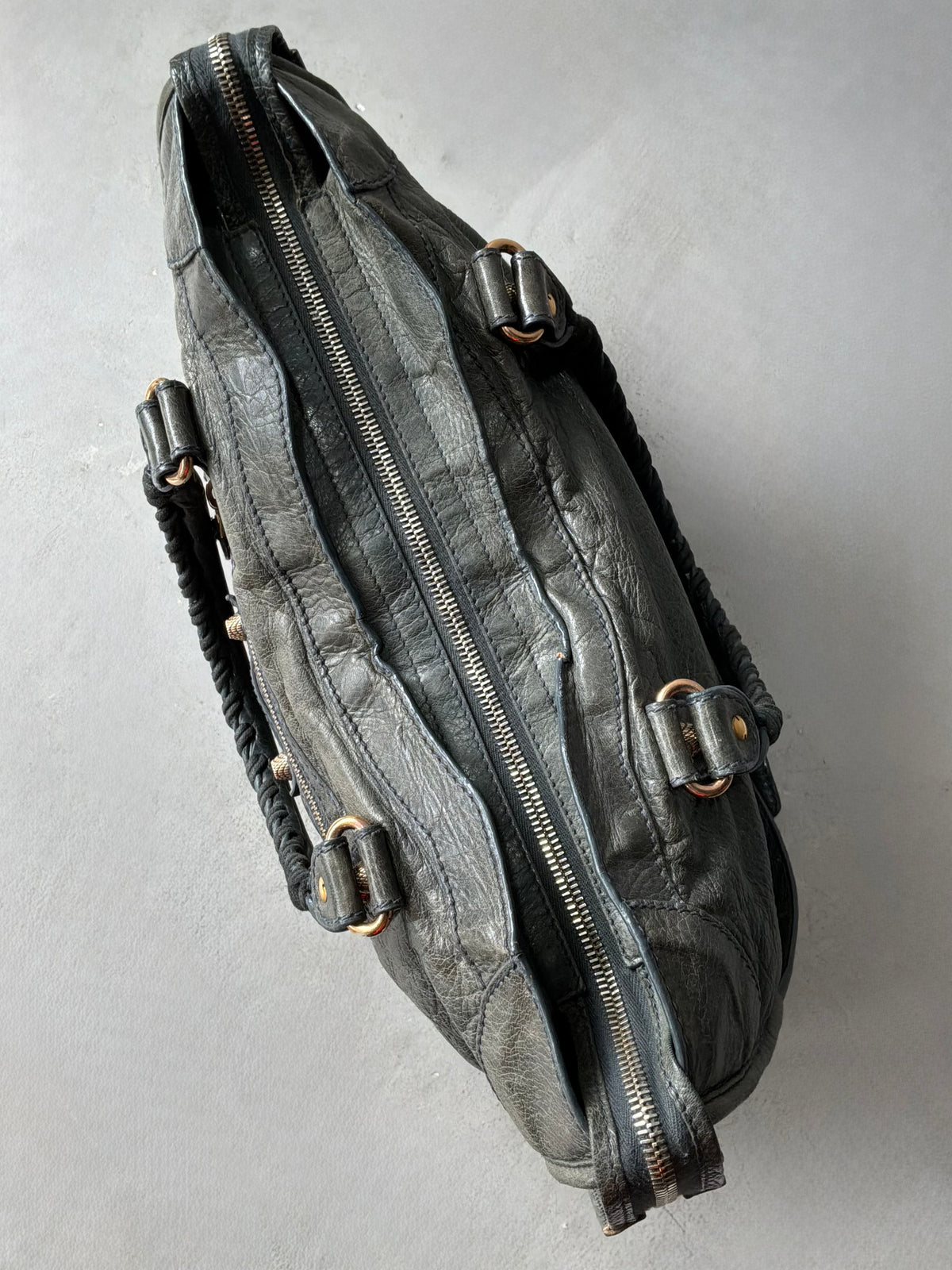 Balenciaga Classic City Gray on Rose Gold Giant 12 Lambskin Bag