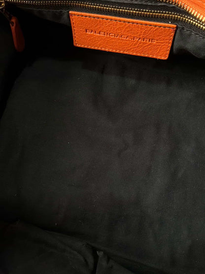 Balenciaga City Part Time Giant 12 Orange Lambskin Bag