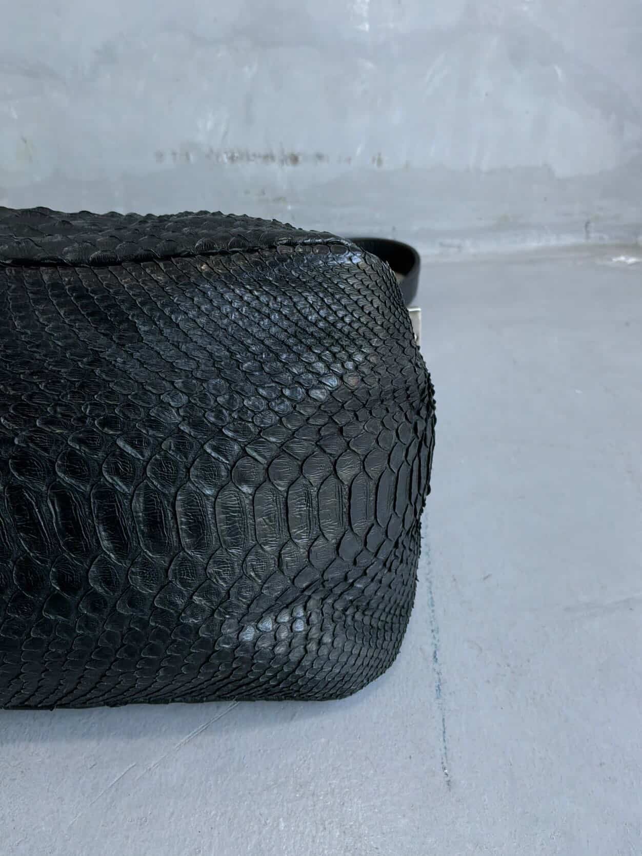 Fendi Python Double Flap Mamma Baguette Bag