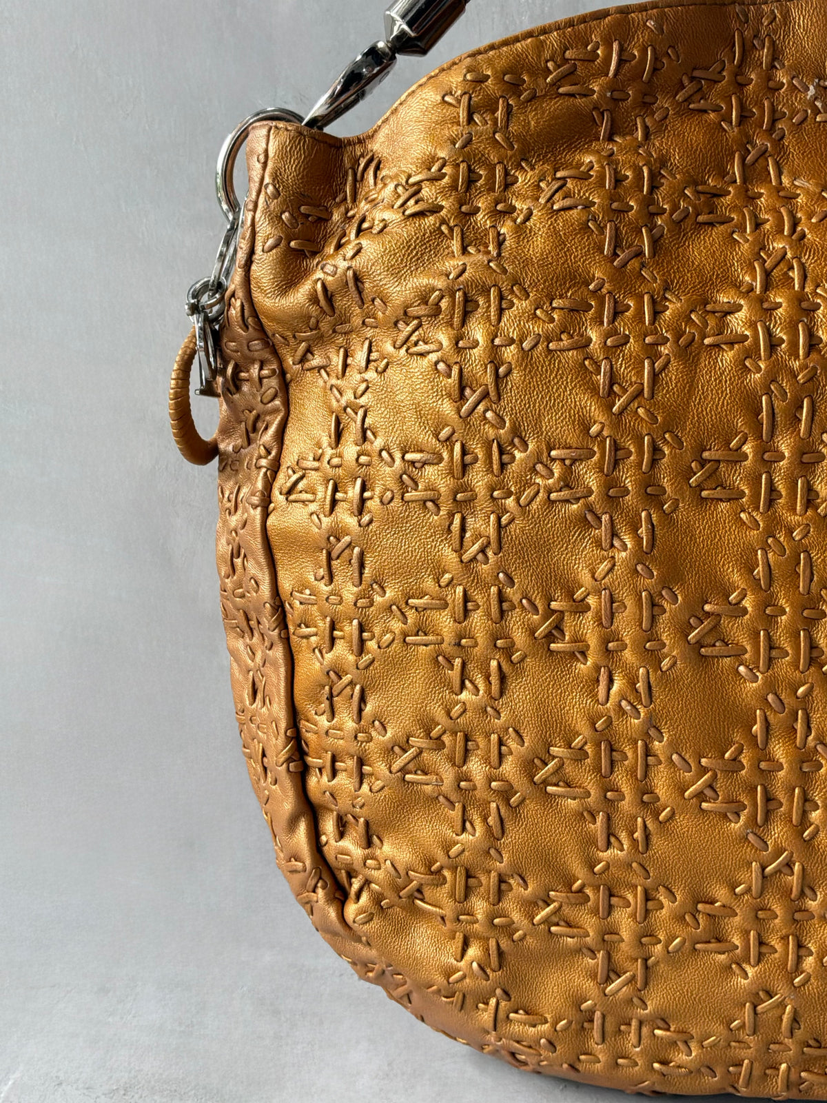 Dior Galliano Era Whipstitch Large Hobo Bag