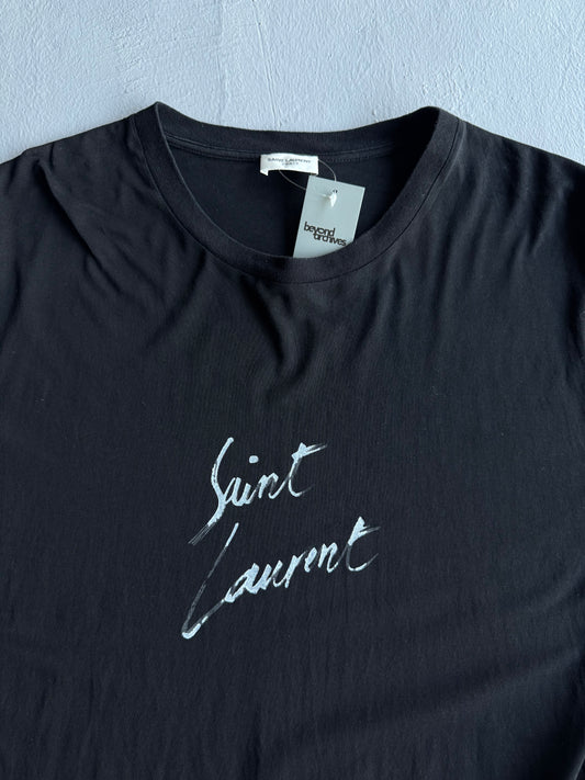 Saint Laurent Paris Cursive Script Tee