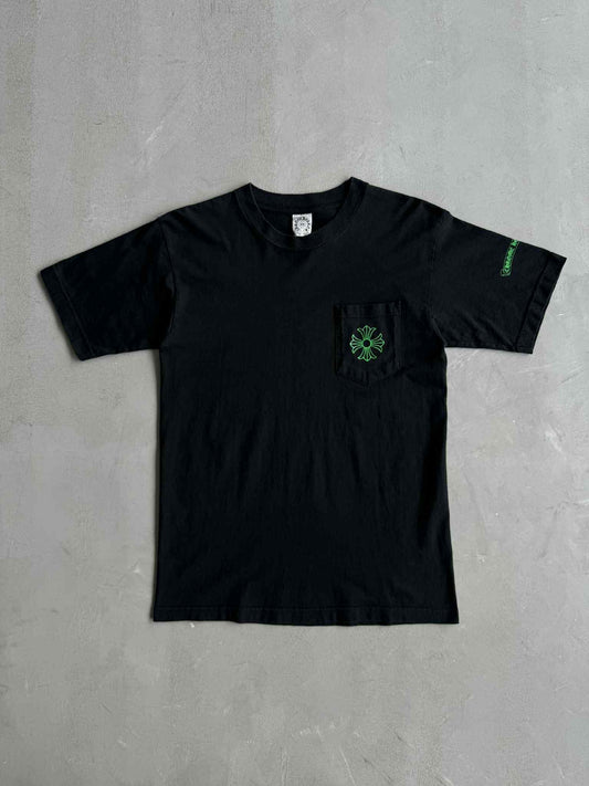 Chrome Hearts Green Cross Scroll Pocket Tee