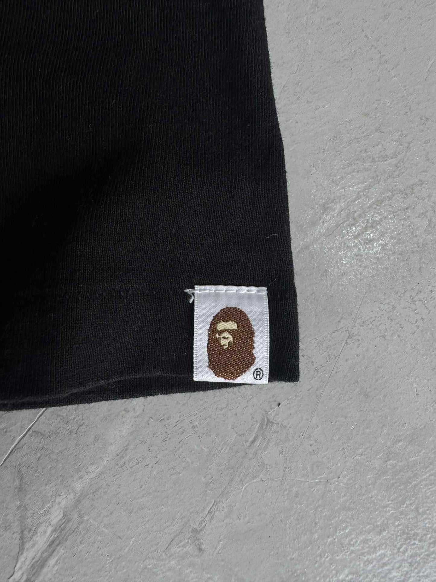 Bape College Fur Design Black Shirt