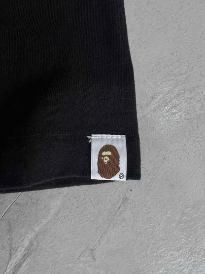 Bape College Fur Design Black Shirt