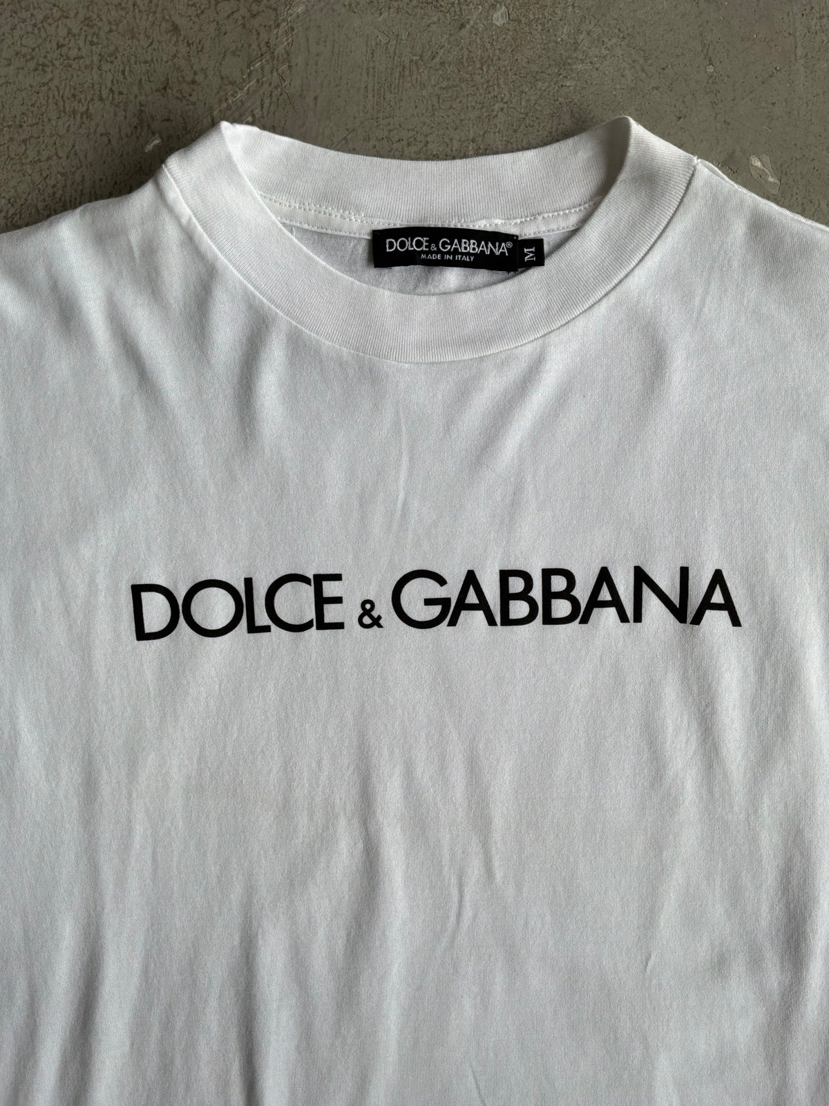 Dolce and Gabbana Spellout White Tee