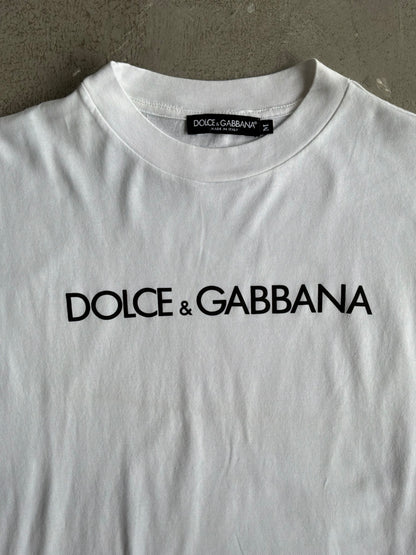Dolce and Gabbana Spellout White Tee