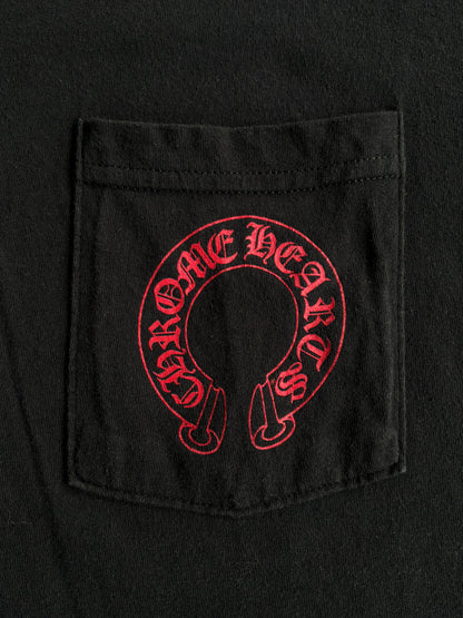 Chrome Hearts Red Horseshoe Cemetery Tee