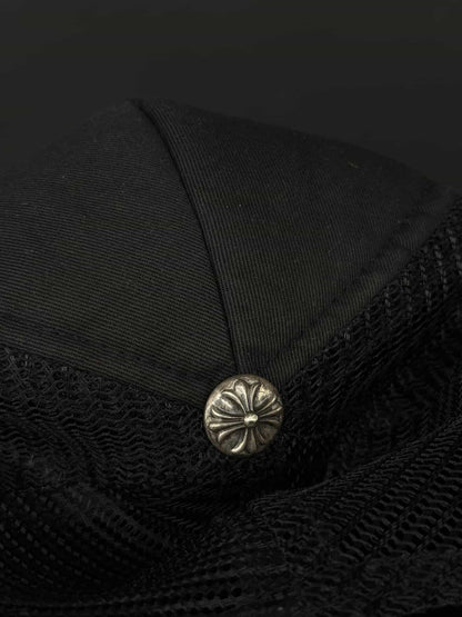 Chrome Hearts Vintage ‘FUCK’ Embroidered Leather Trucker Hat