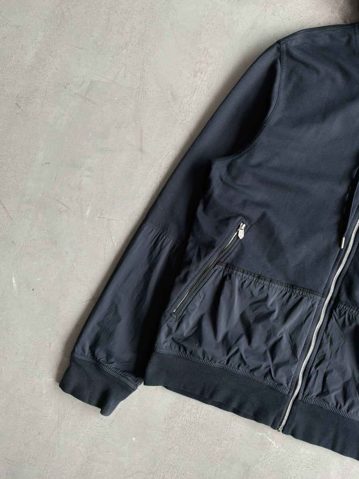 Hermes Nylon Cotton Zip Hoodie