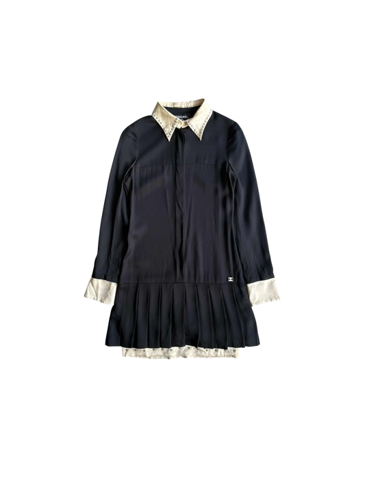 Chanel Beaded Silk Polo