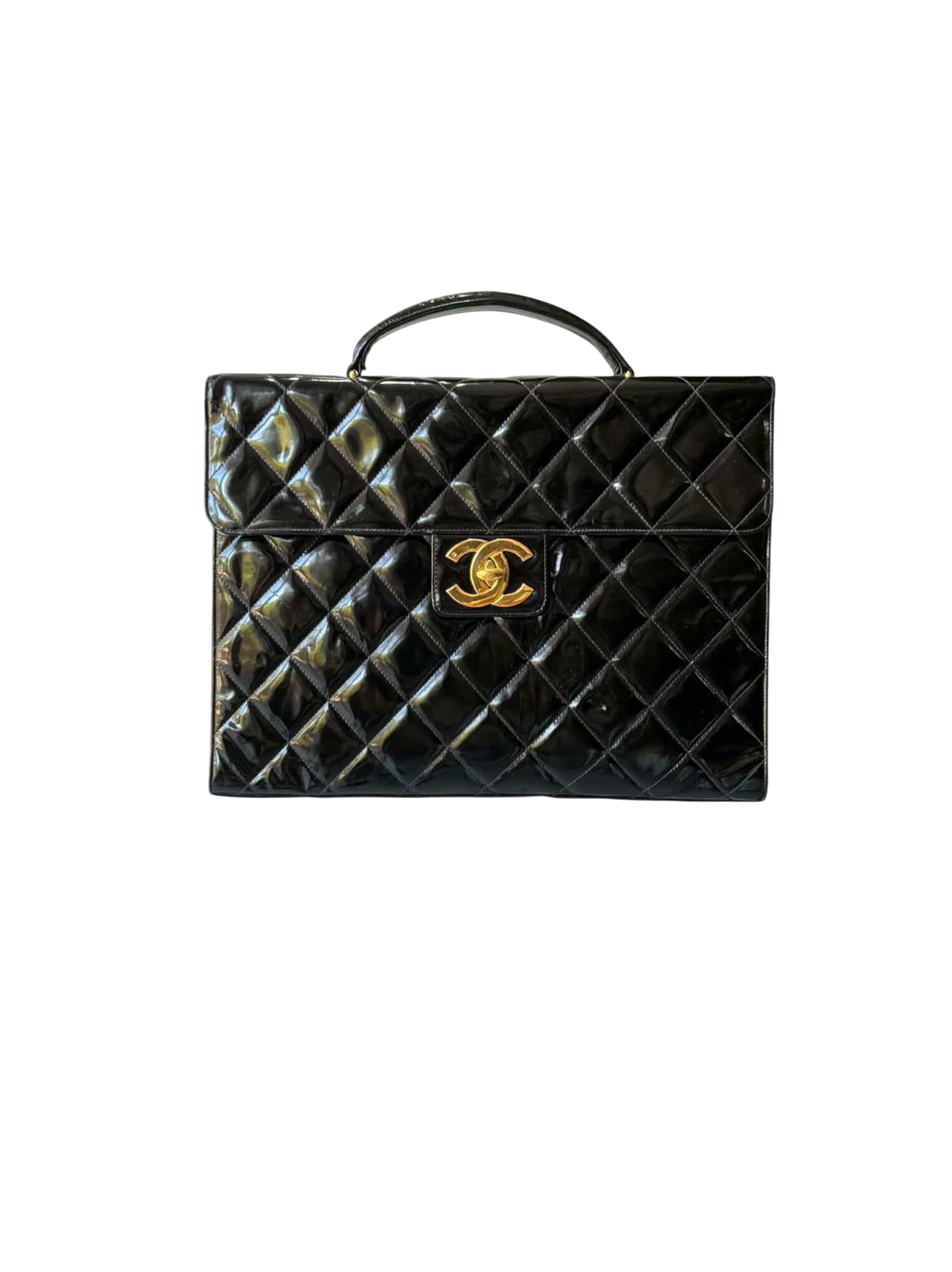 90’s Chanel Patent Leather Briefcase
