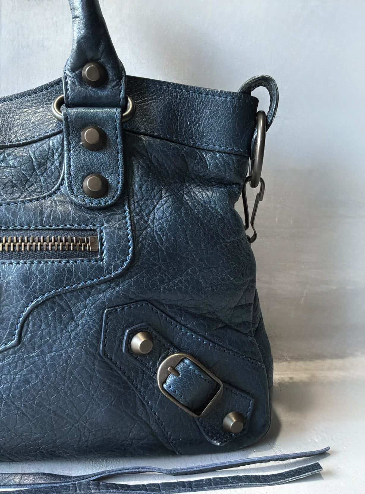 Balenciaga Le First Navy Lambskin Bag