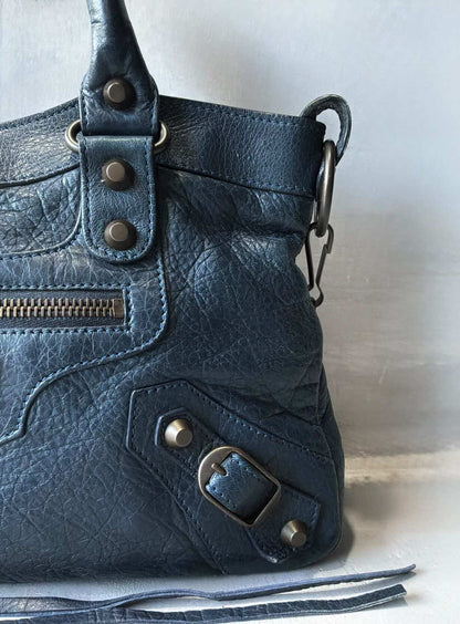 Balenciaga Le First Navy Lambskin Bag