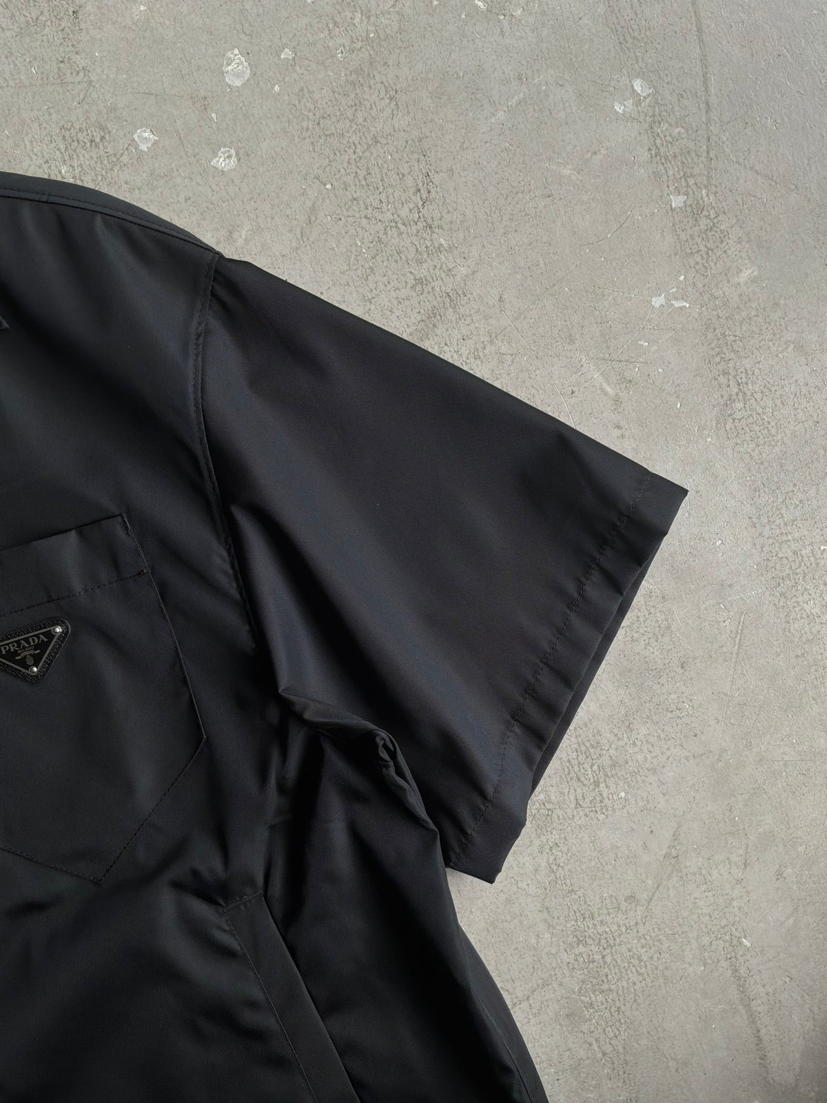Prada Re-Nylon Chest Emblem Shirt