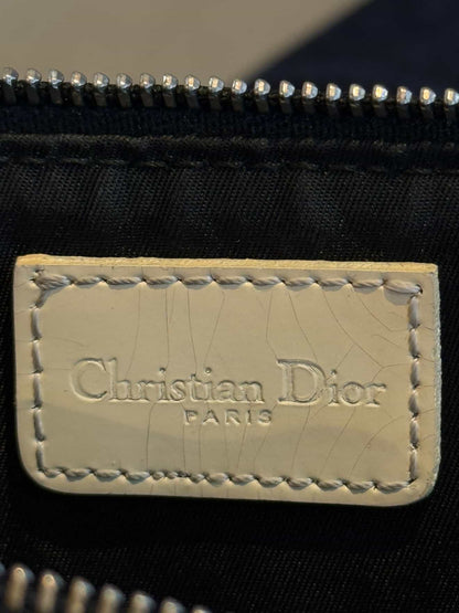 Dior Vintage B&W Monogram Saddle Bag