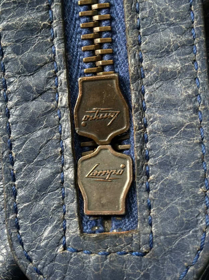 Balenciaga City Part Time Navy Lambskin Bag