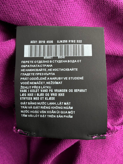 Prada Black Tab Chest Logo Purple Polo Shirt