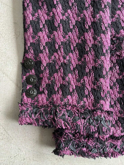 2009 Chanel Purple & Black Tweed Blazer