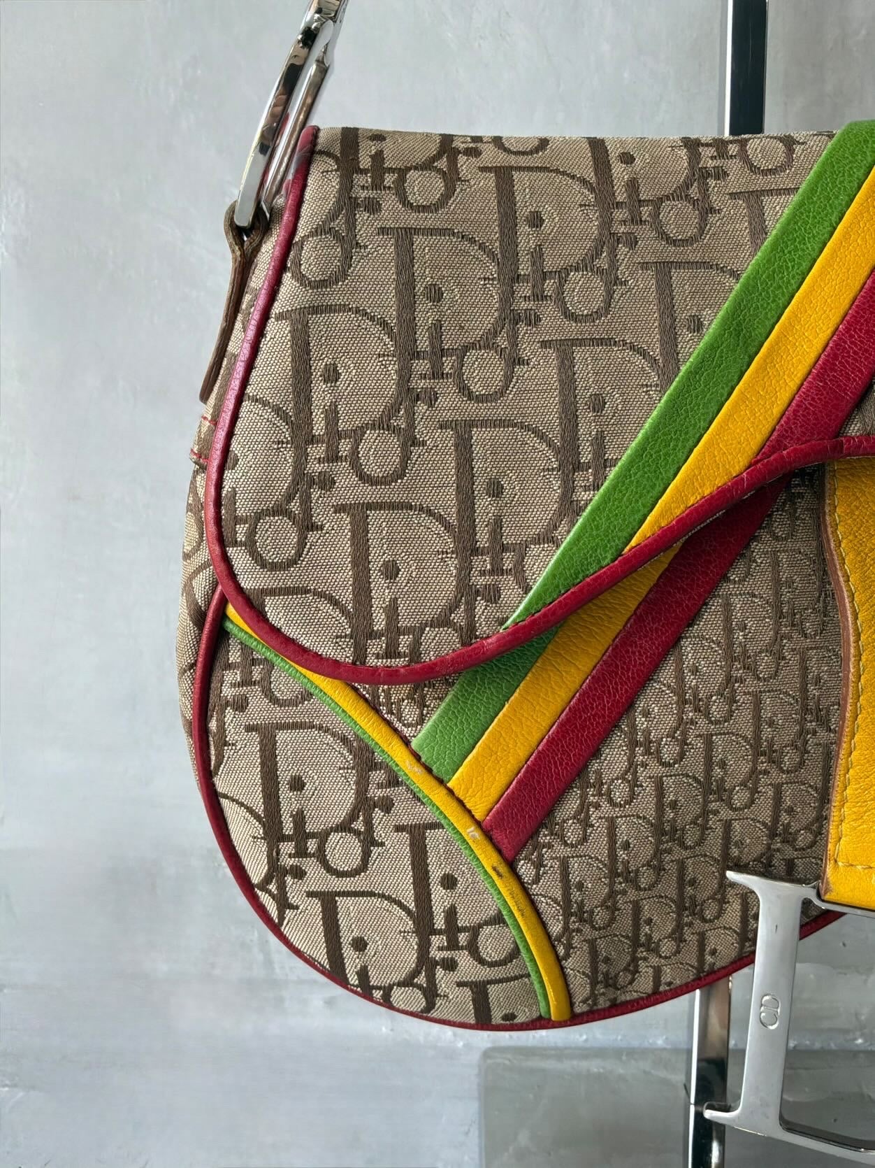 Dior John Galliano Rasta Saddle Bag