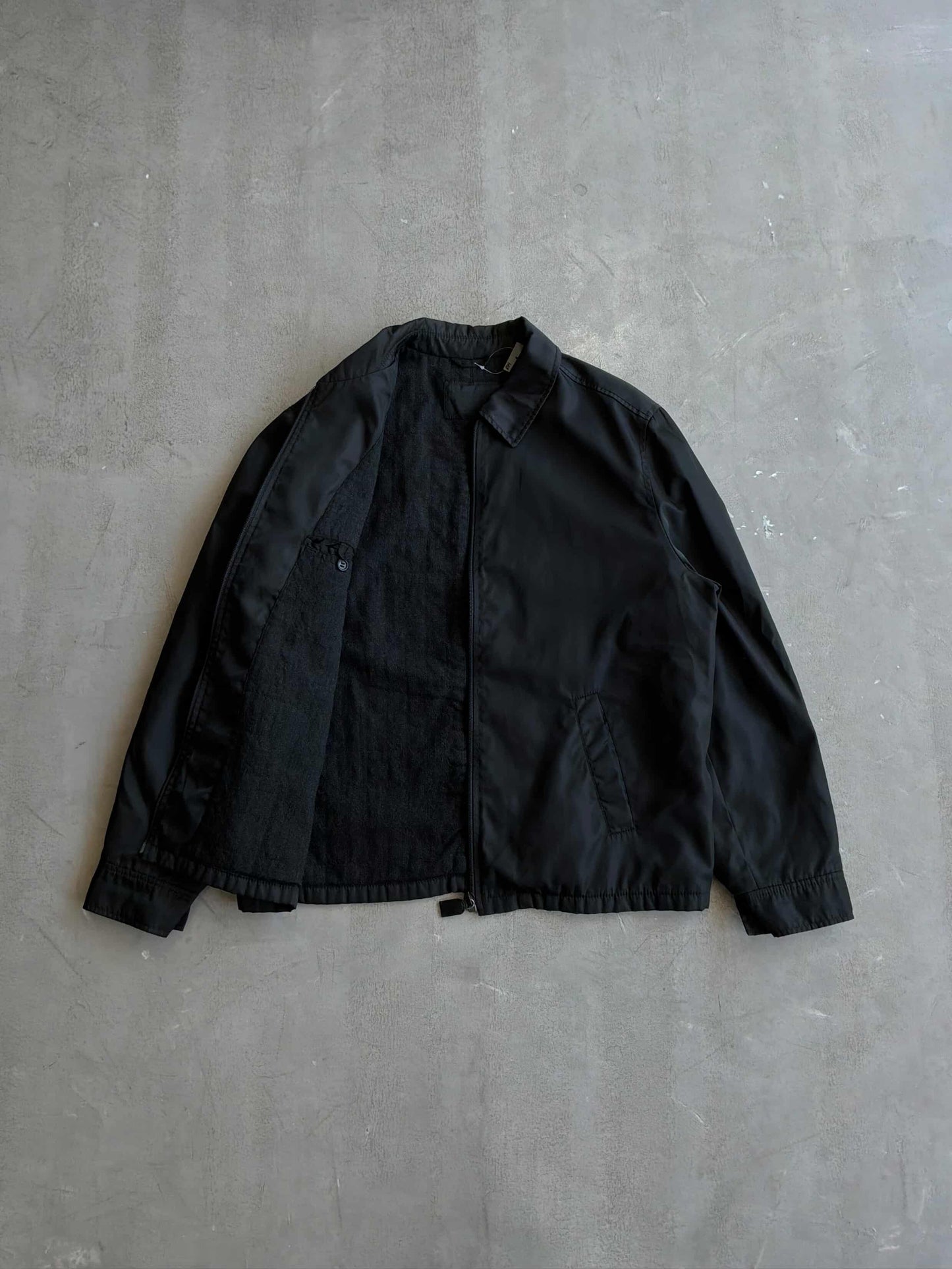 Prada Black Nylon Harrington Jacket