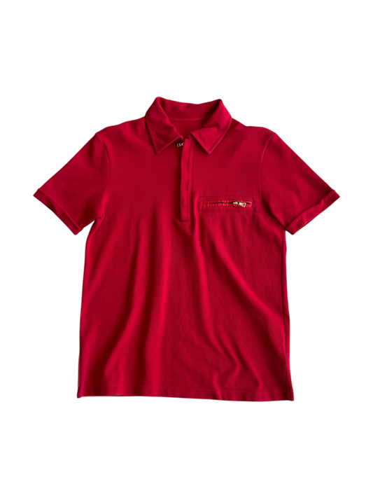 Vintage Prada Red Tab Polo Shirt