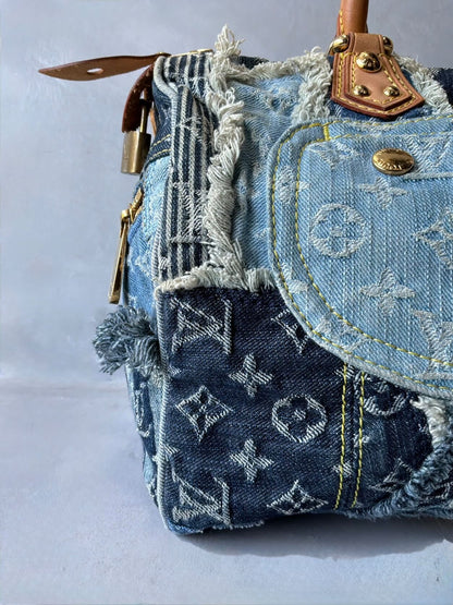 Louis Vuitton Denim Patchwork Speedy 30