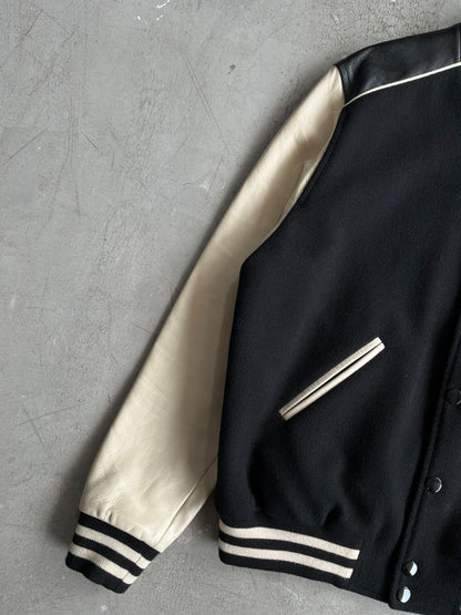 Celine C Logo Teddy Varsity Jacket