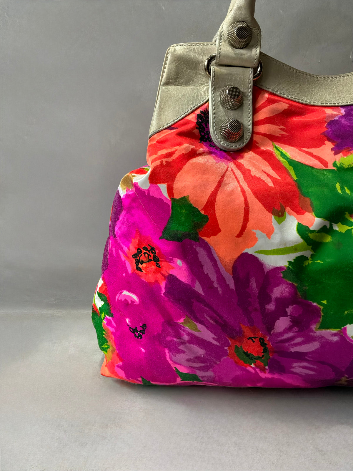 Balenciaga Mid Day Floral Giant 21 Lambskin Bag