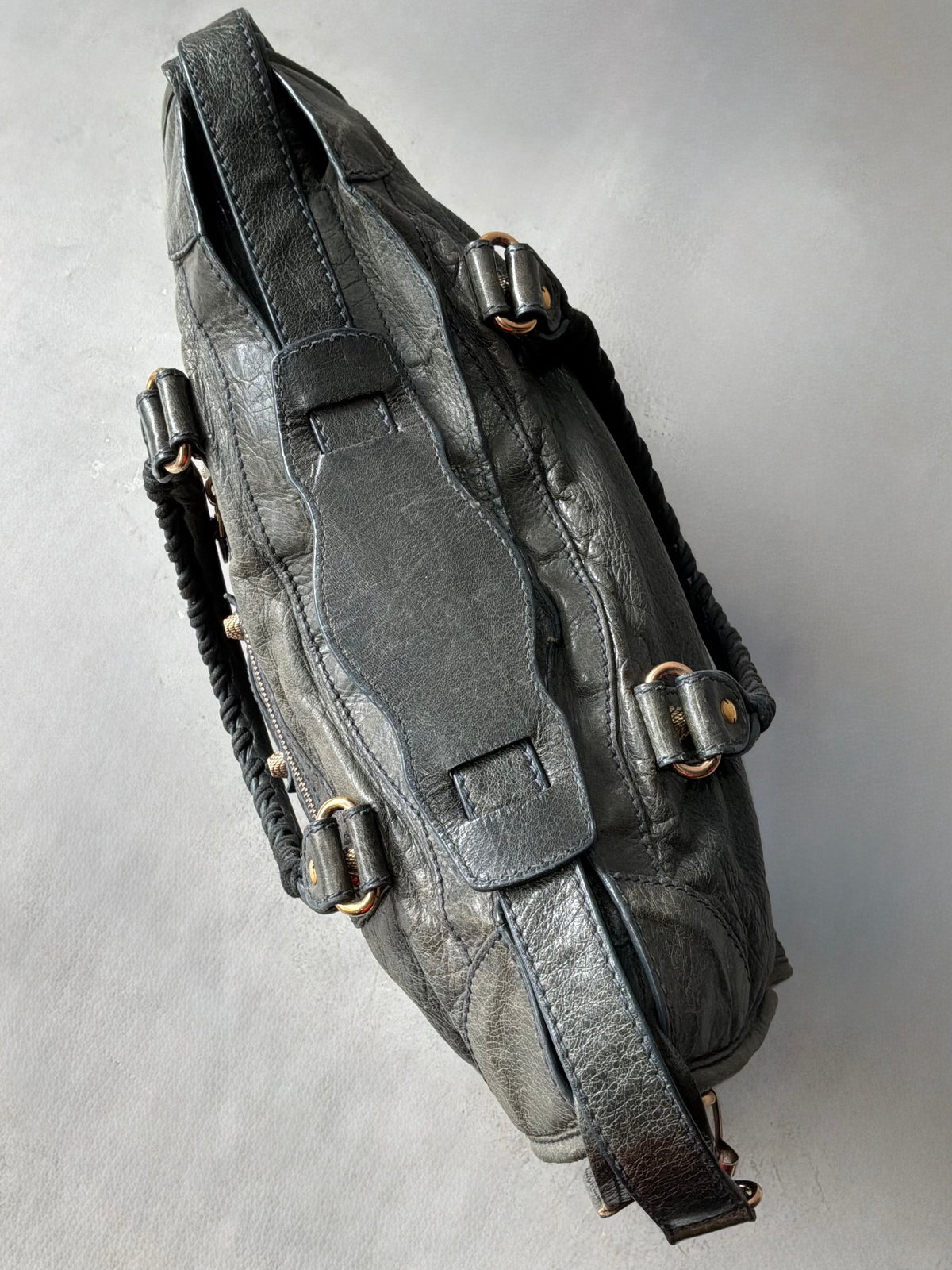 Balenciaga Classic City Gray on Rose Gold Giant 12 Lambskin Bag