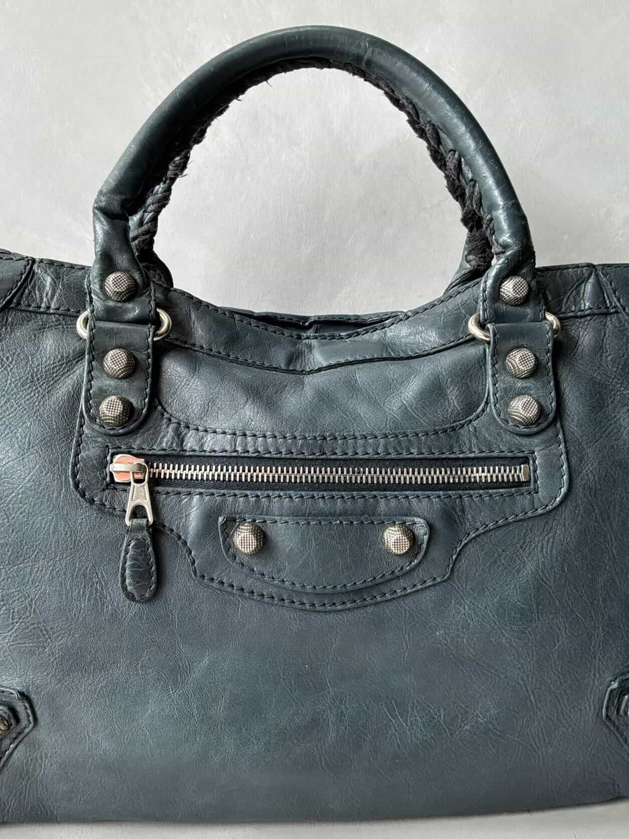 Balenciaga Classic City Giant 12 Navy Lambskin Bag