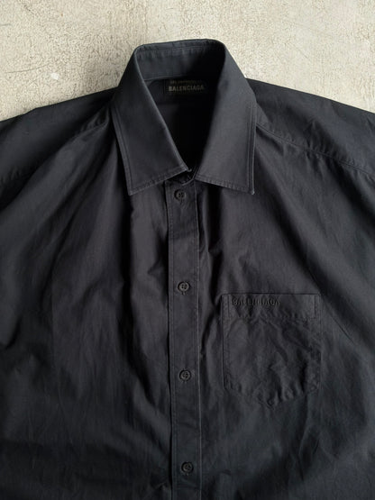 Balenciaga Chest Script Polo Button Down