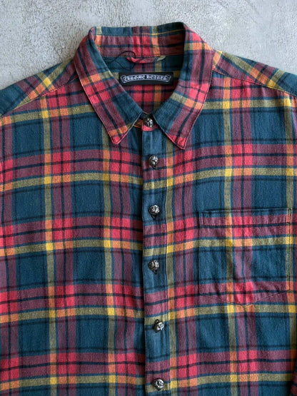 Chrome Hearts Cross Patch Plaid Flannel