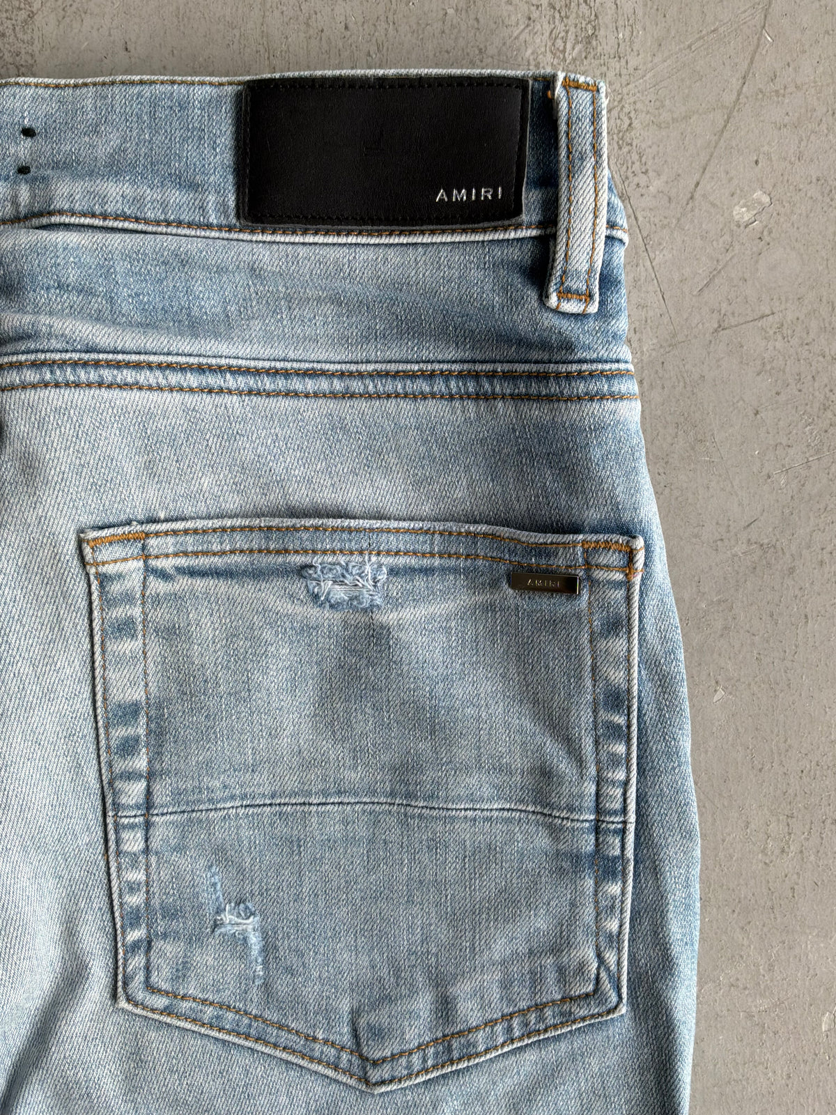 Amiri Light Washed Open Ankle Denim Pants