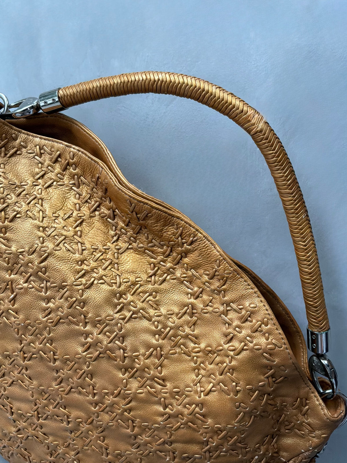 Dior Galliano Era Whipstitch Large Hobo Bag