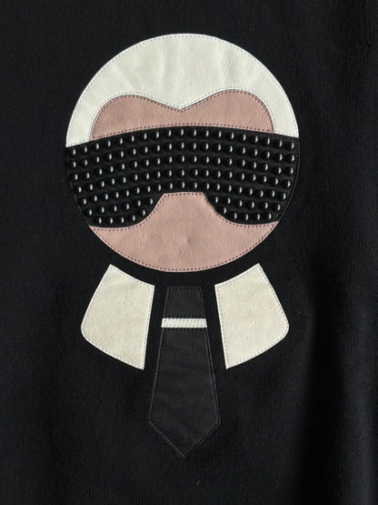 Fendi Karl Lagerfeld Black Crewneck