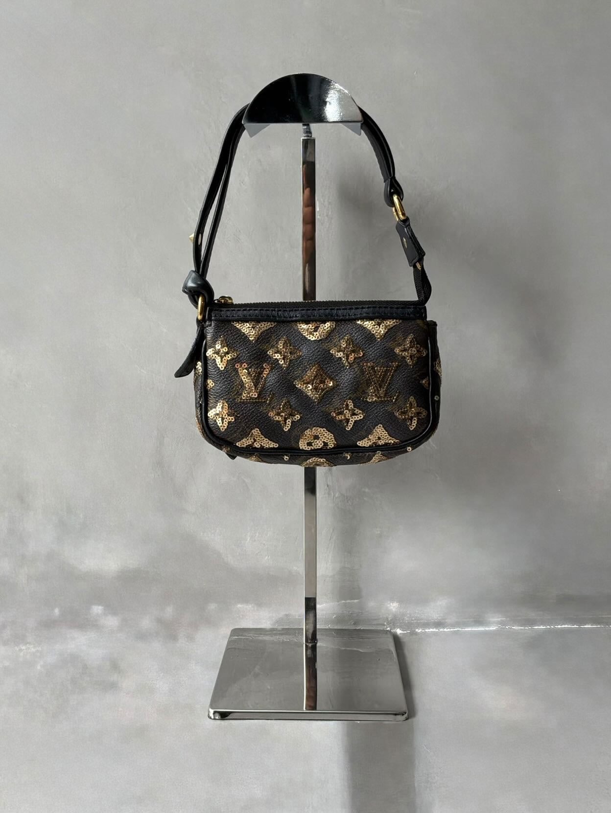 Louis Vuitton Sequins Monogram Micro Pochette Bag