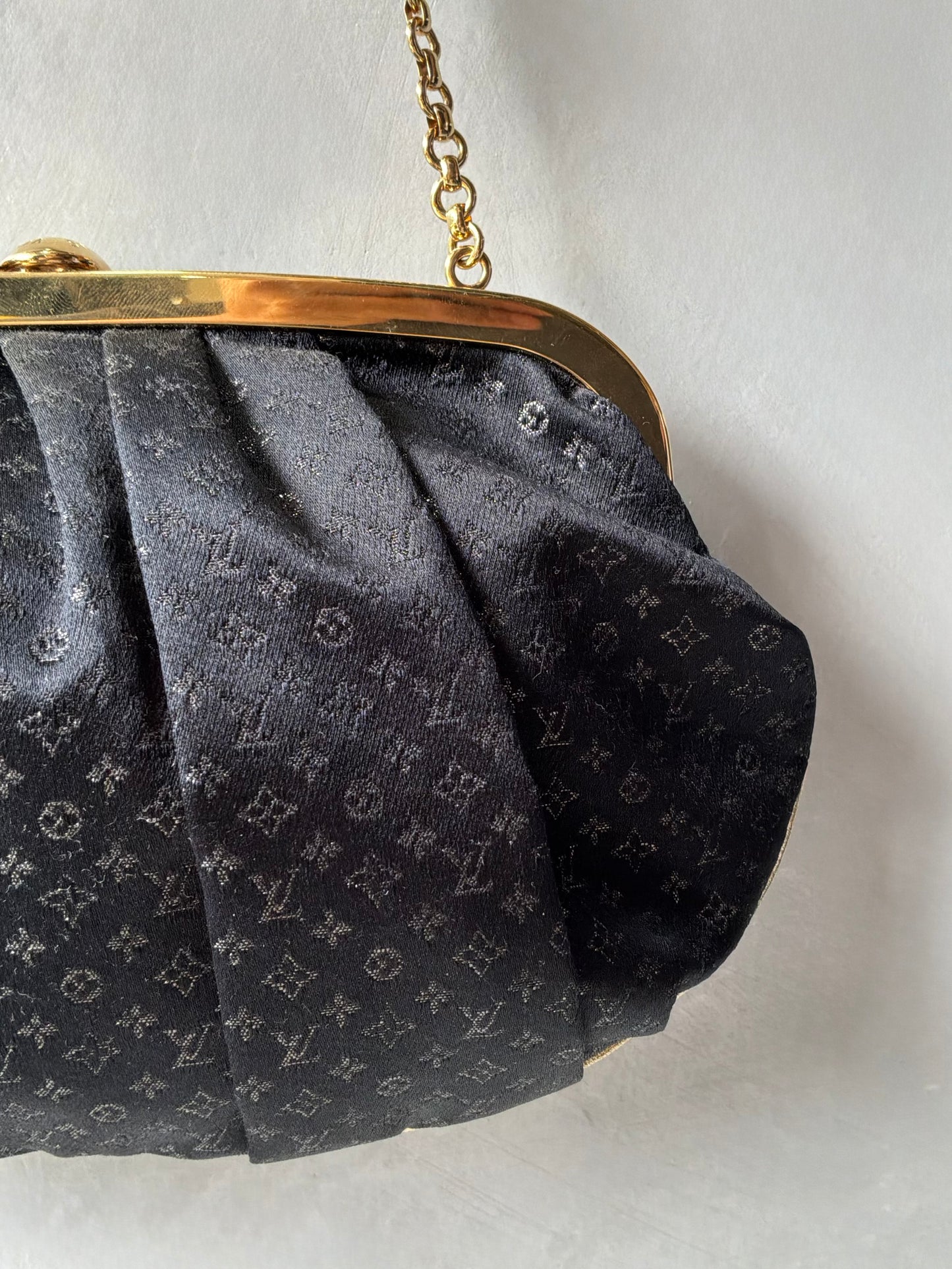 Louis Vuitton Monogram Satin Aumoniere Evening Bag