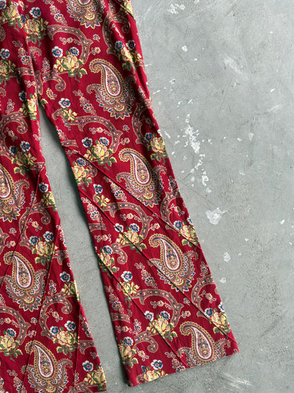 Dior Galliano Era Paisley Flared Pants