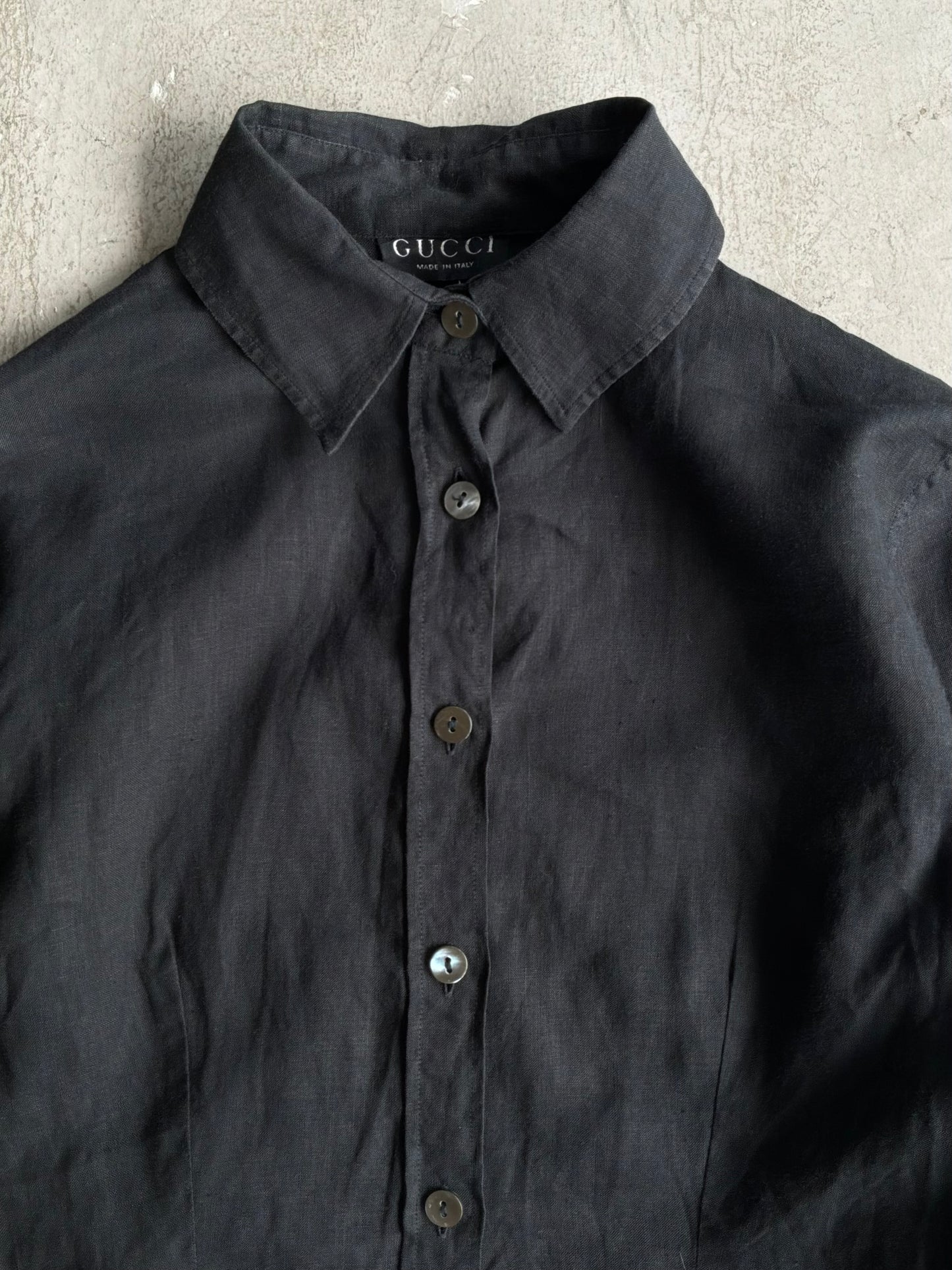 Gucci Black Plain Polo Longsleeves