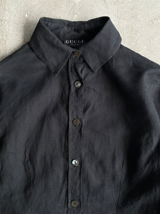Gucci Black Plain Polo Longsleeves